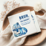 BRUH.. You Hungry Blue Pool Party Boy Birthday  Napkins<br><div class="desc">Fun Bruh.. You Hungry! Cool Blue Pool Party Boys Birthday Napkins. Simply add name and age.</div>