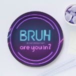 Bruh, You In? Neon Arcade Video Games Boy Birthday Paper Plates<br><div class="desc">Bruh,  You In? Neon Arcade Video Games Boy Birthday Paper Plates</div>