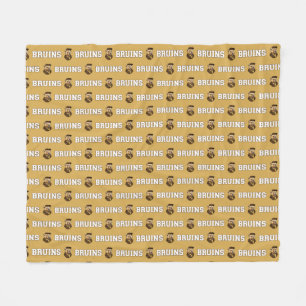 Bruin Mascot Brown & Gold - School College Team Fleece Blanket
