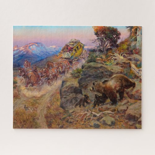 Bruin Not Bunny Turned the Leaders by C M Russell Jigsaw Puzzle