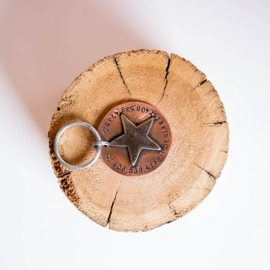 Bruiser Sheriff Copper Pet Tag (Top)