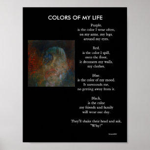 bruises-colors, Purple, is the color I wear oft... Poster