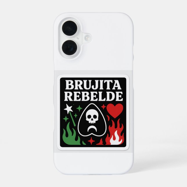 Brujita Rebelde Phone Case – Witchy Latina Pride (Back)