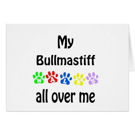 Brullmastiff Walks Design Cards (Front Horizontal)