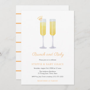 Brunch and Baby Mimosas Shower or Sip & See Invitation