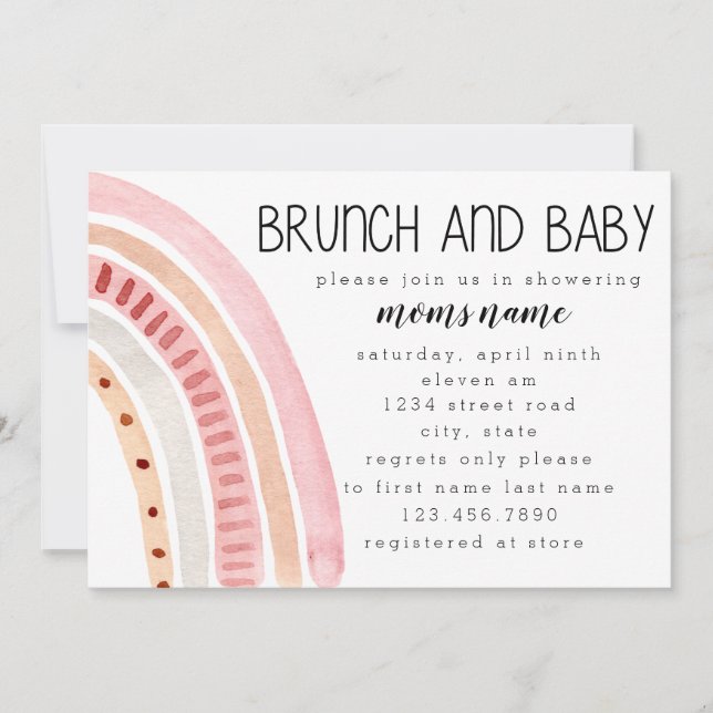 Brunch and Baby Shower Customize Invitation (Front)