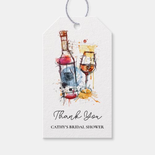 Brunch and Bubbly Any Color Bridal Shower Favor Gift Tags