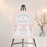 Brunch and bubbly arch bridal shower welcome sign<br><div class="desc">Modern pink Brunch and bubbly arch bridal shower welcome sign</div>