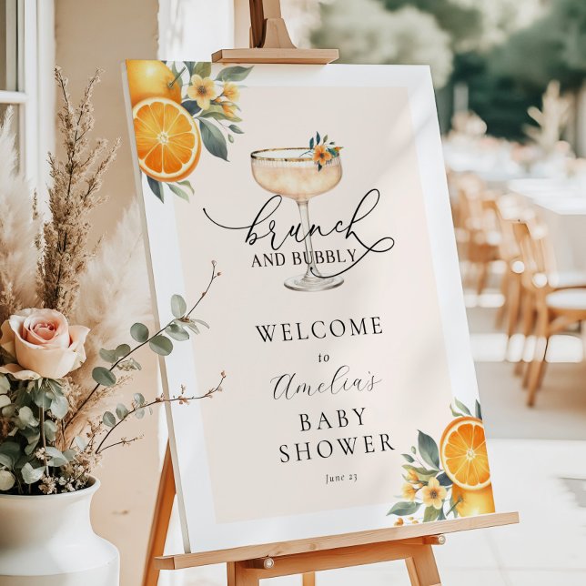Brunch and Bubbly Baby Shower Welcome Sign (Creator Uploaded)