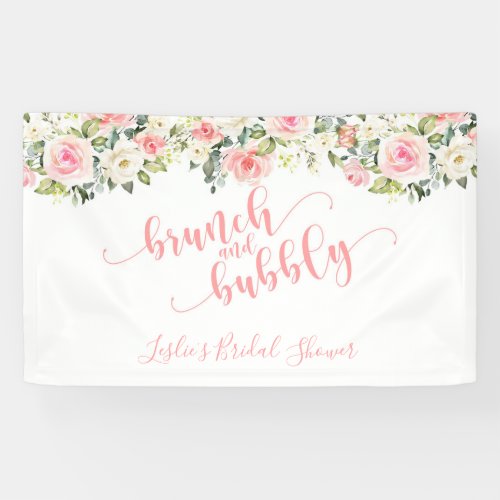 Brunch and Bubbly Banner _ Pink Text
