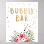 Brunch and Bubbly Bar Floral Bridal Table Sign<br><div class="desc">★ A beautiful Brunch and Bubbly Sign for your perfect Bridal Shower Party! The beautiful pastel and gold colors, gold confetti, flowers and golden text fit any party style! Designed to match our Brunch and Bubbly Floral theme collection. ★ If you need coordinating MATCHING ITEMS, please check our matching collection...</div>