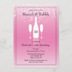 Brunch and Bubbly Birthday Invitation