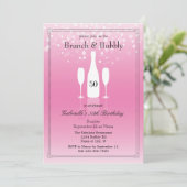 Brunch and Bubbly Birthday Invitation (Standing Front)