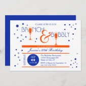 Brunch and Bubbly Birthday Invitation (Front/Back)