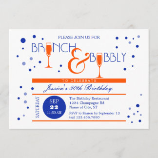 Brunch and Bubbly Birthday Invitation