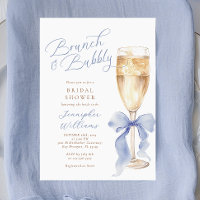 Brunch and Bubbly Blue Bow Bridal Shower