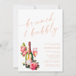Brunch and Bubbly Bridal Brunch Bridal Shower Invitation