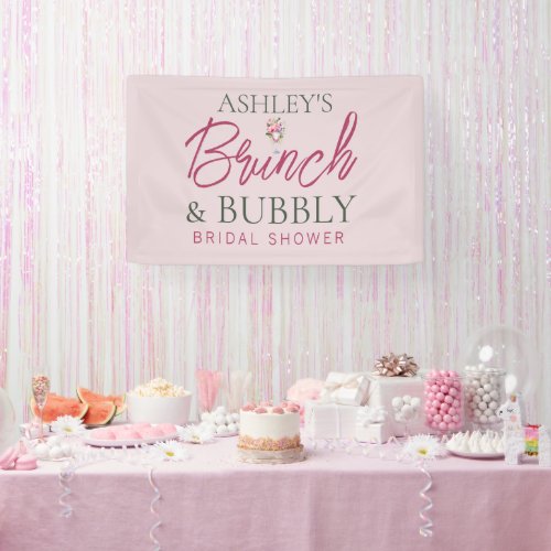 Brunch and Bubbly Bridal Shower Banner