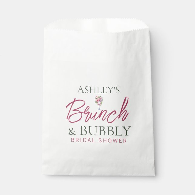 Brunch and Bubbly Bridal Shower Favor Bags (Front)