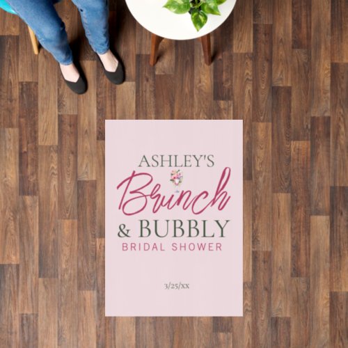 Brunch and Bubbly Bridal Shower Floor Decal