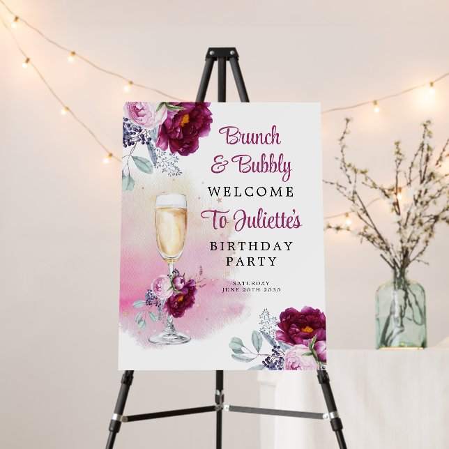 Brunch And Bubbly Bridal Shower  Foam Board (In Situ (Stand))