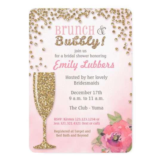 Brunch And Bubbly Bridal Shower Invitations 5