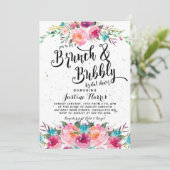 Brunch and bubbly Bridal Shower Invitation (Standing Front)