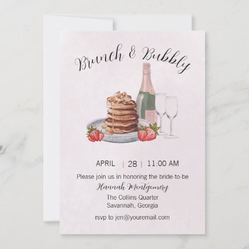  Brunch and Bubbly Bridal Shower Invitation