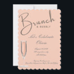 BRUNCH AND BUBBLY BRIDAL SHOWER INVITATION<br><div class="desc">BRUNCH AND BUBBLY BRIDAL SHOWER INVITATION IN PEACH COLOR</div>