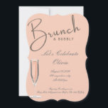 BRUNCH AND BUBBLY BRIDAL SHOWER INVITATION<br><div class="desc">BRUNCH AND BUBBLY BRIDAL SHOWER INVITATION IN PEACH COLOR</div>