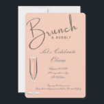 BRUNCH AND BUBBLY BRIDAL SHOWER INVITATION<br><div class="desc">BRUNCH AND BUBBLY BRIDAL SHOWER INVITATION IN PEACH COLOR</div>