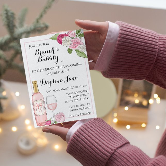 Brunch and Bubbly Bridal Shower Invitation (Creator Uploaded)