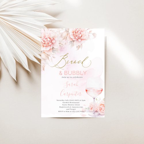 Brunch and Bubbly Bridal Shower invitation