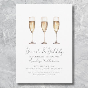 Brunch And Bubbly Bridal Shower Invitation
