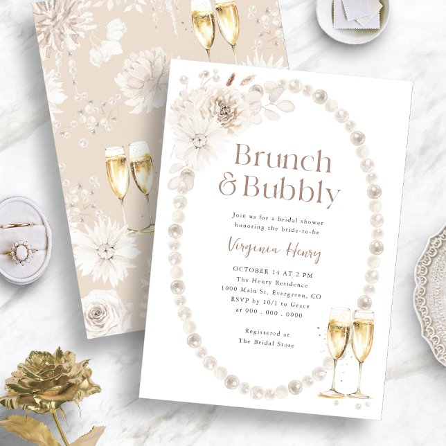 Brunch and Bubbly Bridal Shower Invitation (Brunch and Bubbly Bridal Shower Invitation
)