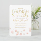 Brunch and Bubbly Bridal Shower Invitation (Standing Front)