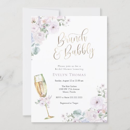 Brunch and Bubbly Bridal Shower Invitation