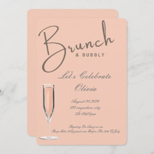 BRUNCH AND BUBBLY BRIDAL SHOWER INVITATION