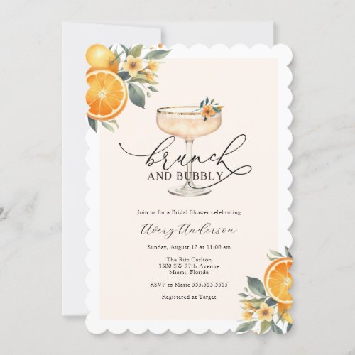 Brunch and Bubbly Bridal Shower Invitation