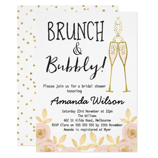 Brunch And Bubbly Shower Invitations 4