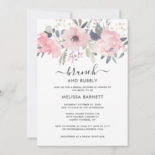 Brunch and Bubbly Bridal Shower Invitation