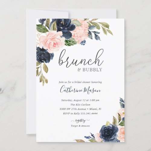 Brunch and Bubbly Bridal Shower Invitation