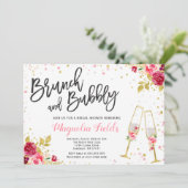 Brunch And Bubbly Bridal Shower Invitation Floral (Standing Front)