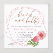 BRUNCH AND BUBBLY BRIDAL SHOWER INVITE