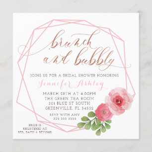 BRUNCH AND BUBBLY BRIDAL SHOWER INVITE