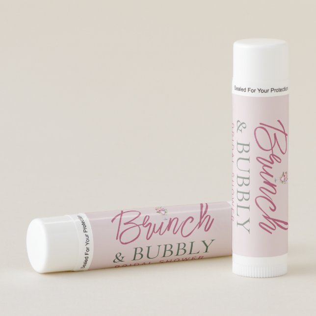 Brunch and Bubbly Bridal Shower Lip Balm (Front)