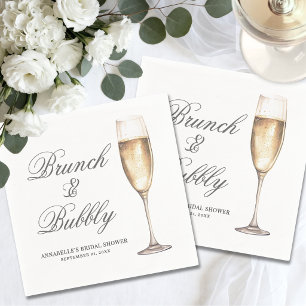 Brunch And Bubbly Bridal Shower Napkins