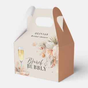 Brunch and bubbly Bridal shower pampas grass Favor Boxes
