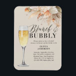 brunch and bubbly Bridal shower pampas grass Invit Magnet<br><div class="desc">Botanical pampas grass dried botanical modern rustic terracotta natural summer script elegant stylish bridal shower design</div>