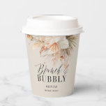 brunch and bubbly Bridal shower pampas grass Paper Cups<br><div class="desc">Botanical pampas grass dried botanical modern rustic terracotta natural summer elegant stylish bridal shower,  brunch and bubbly</div>